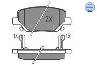Meyle 025 224 4918 Brake Pad Set, Disc Brake For Fiat