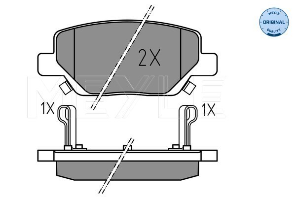 Meyle 025 224 4918 Brake Pad Set, Disc Brake For Fiat-image