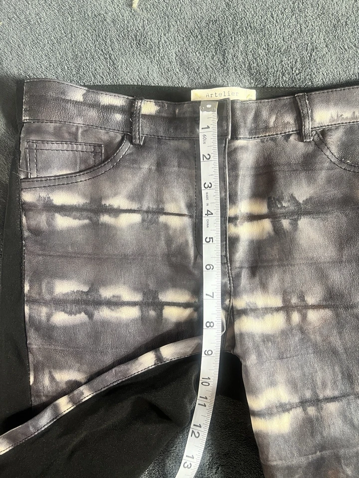 Nicole Miller Artelier Lambskin Leather Pants Leggings Women’s Size 6 - Image 3 of 4