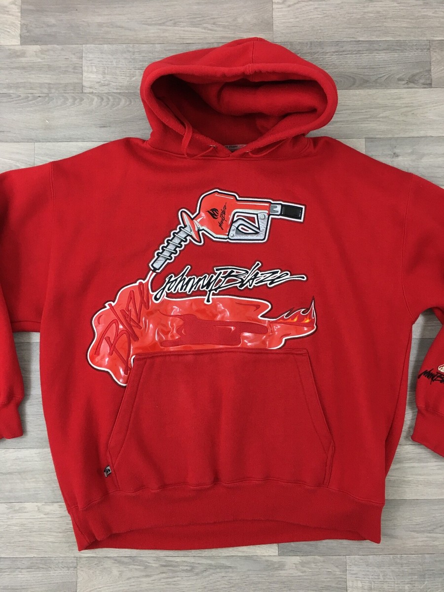 JOHNNY BLAZE / パーカー/L/コットン/レッド/赤/刺繍 Vintage Johnny Blaze Heavyweight Hoodie Red Vintage Wu-Tang WuWear