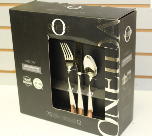 Oneida Moda 75 Piece Flatware Set Ultra Premium 18 10 Stainless 