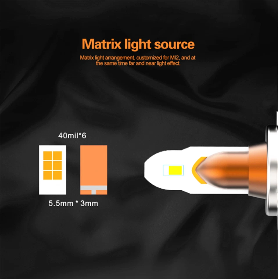 AllaLighting INTELLIGENT LED 9007 Headlight High Low Beam Light Bulb Xenon White - Image 4 of 4