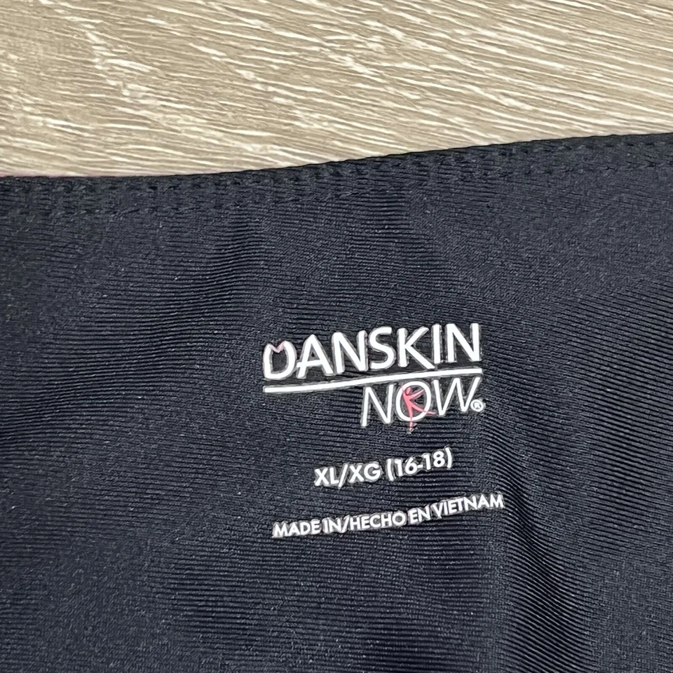 Danskin Leggings XL (16-18) Pink Black Active Stretch Pull On - Image 4 of 4