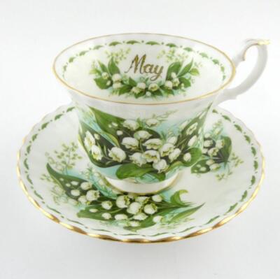 ロイヤルアルバートFlower of the Month May 5枚 Royal Albert Flower of the Month May Lily of the Valley Cup and