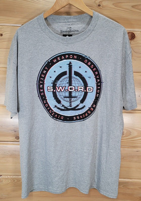 Wanda Vision Marvel Studios Sword T Shirt Men XL NWT Gray Logo Hot Topic