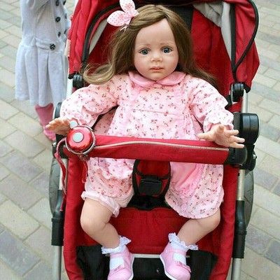 24'' Reborn Dolls Toddlers Baby Soft Vinyl Silicone Realistic Newborn Doll Gift