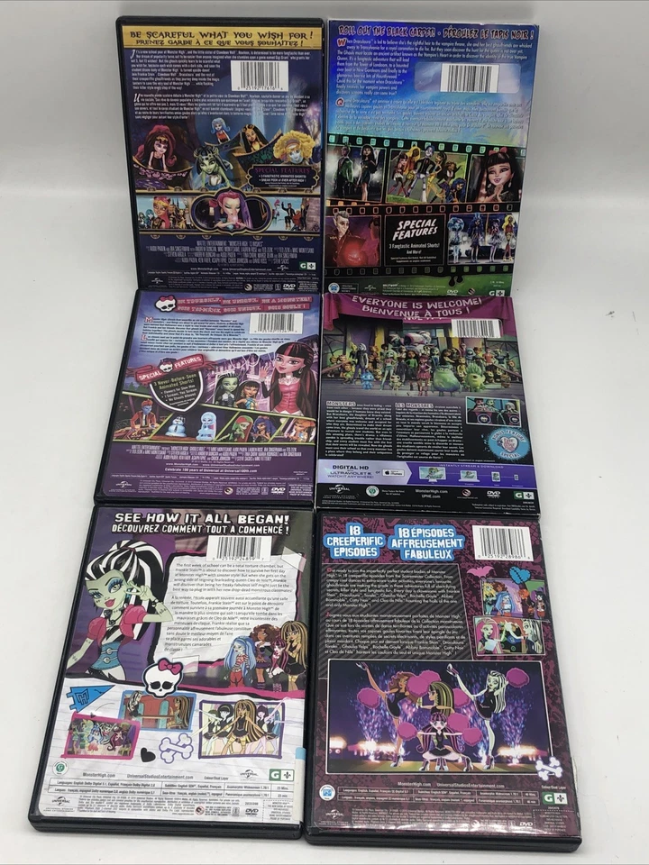 Monster High 6 DVD Lot Foto 2 de 2