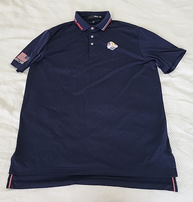ラルフローレン　RLX 2018ライダーカップシャツ RLX Ralph Lauren Polo Shirt Ryder Cup 2018 Shirt Mens L Navy Blue