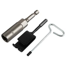 Ice Stake Drill Adapter for Ice Anchor Metal Tool Efficient Ice Fishing Setup