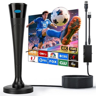 Digital TV DVB-T2 Antenne mit Verstärker HD 4K 1080P TV Zimmerantenne VHF/UHF DE