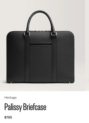 Carl Friedrik - Palissy  -  Leather Briefcase - Black - used   mint MSRP 795$