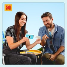 Kodak Printomatic+ Fotocamera Digitale Istantanea 10MP Con Led Rgb, Stampa Foto A Colori Su Carta Zink 2X3” – Blu - 9