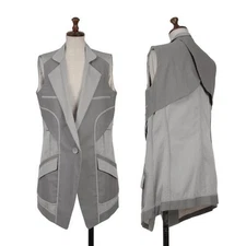 ATSURO TAYAMA Inside-out Design Sleeveless Jacket Size 36(K-157753)