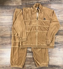 Koni Velour Tracksuit Mens XL Brown 2 Pc Jack...