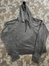 soft velvet gray hoodie