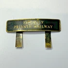 Lochty Private Railway Brass Badge Scottish Railwayana Fife Original Scarce