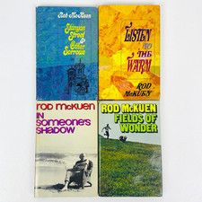 Vtg Rod McKuen Poetry HC DJ 4 Book Lot Listen to the Warm Stanyan Street 1960s