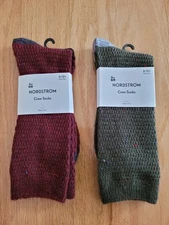 Nordstrom Men' Acrylic/Polyester/Wool/Spandex Crew Socks - 2 Pack 