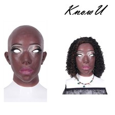 KnowU Silicone Headgear African Female Headwear Crossdressers Cosplay 6 Color