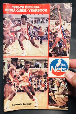 VTG 1978-79 New Jersey Nets Press Media Guide Statistics Radio TV - Image 1 of 4