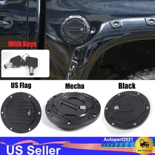 3 Types Door Fuel Tank Cover W/ Lock Gas Cap Trim For Toyota Tundra 2007-21 US