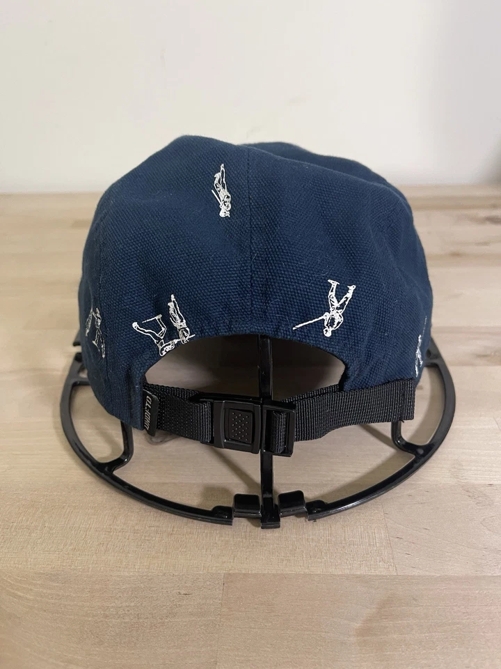 Undefeated UNDFTD Acción 5 Paneles CAMP Sombrero Ajustable Hebilla a Presión Gorra Azul RARO Foto 4 de 4