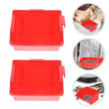 4PCS Tools Storage Bins Stackable Containers Bin Box Warehouse Parts Organizers