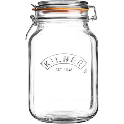 Kilner Clip Top Glas eckig 2L luftdicht Glas Einkochen Vorratsbehälter Speisekammer