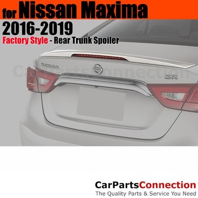 Primer ABS Trunk Spoiler Wing with 3rd Brake Lamp For 16-19 Nissan Maxima  Sedan