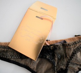 AGENT PROVOCATEUR SOIREE Lingerie *ADELIA* Black Lace SEQUIN THONG Panties 2/S