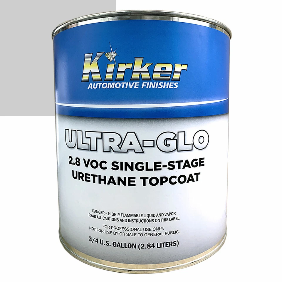 0.75 Gallon Kirker Ultra-Glo Car Paint Pure White UA-81030 with Slow Activator Foto 2 de 4