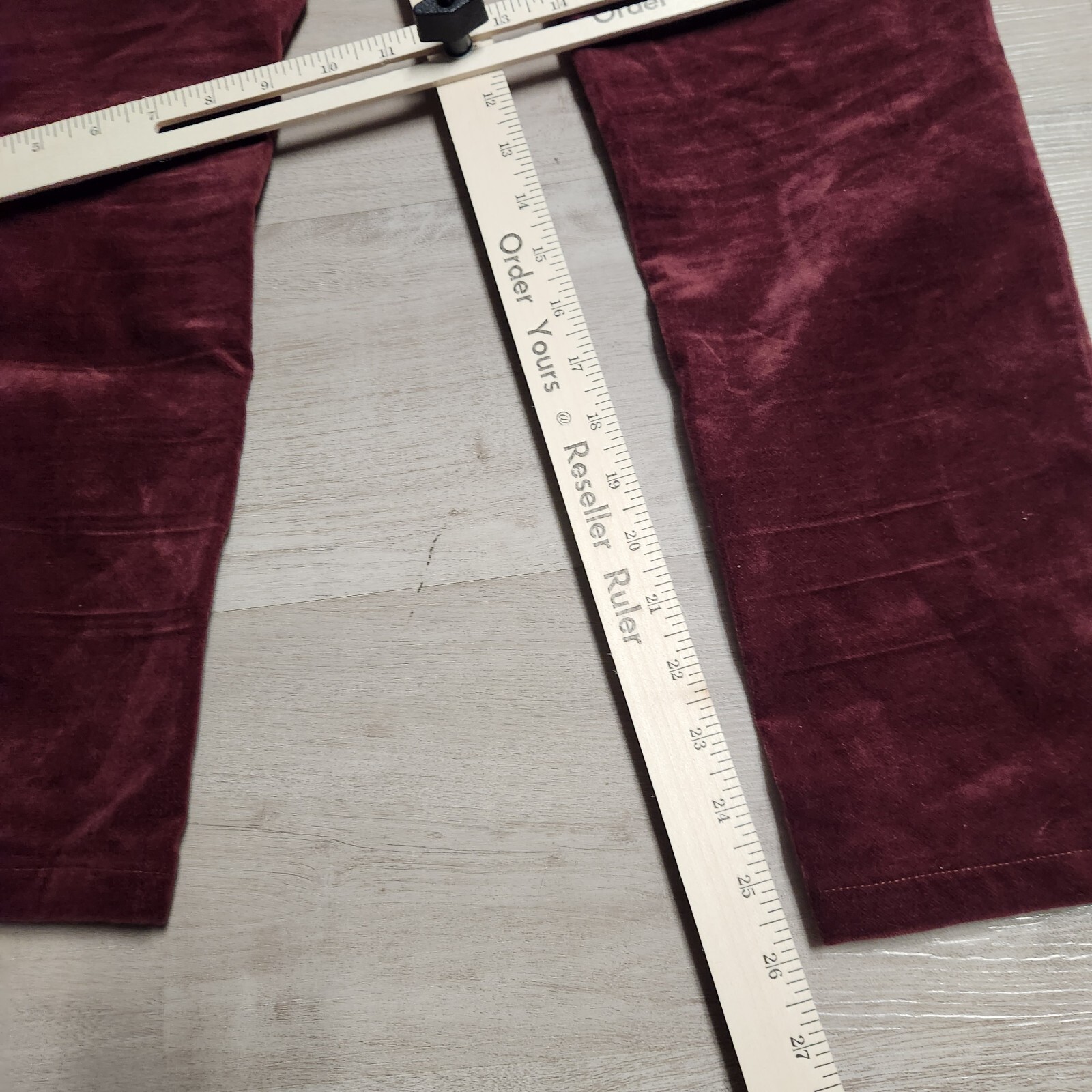 J. Crew Pants Womens 27 Burgundy Stretch Matchstick Skinny Straight Velvet 28x26
