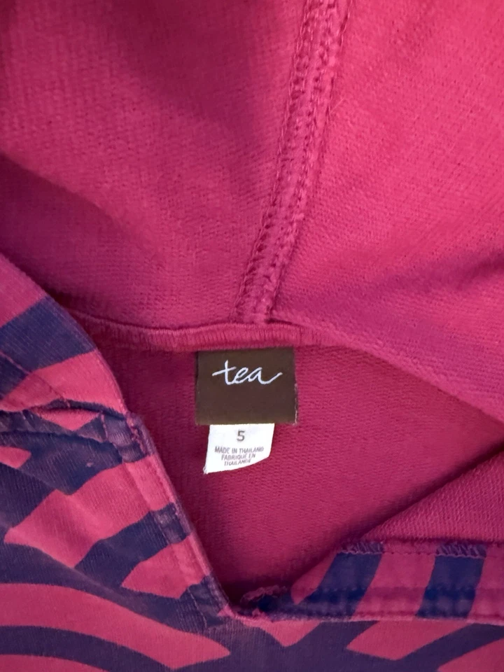 Girls Tea Collection, Pullover, Pink and Blue, Hoodie Size 5 - Image 3 of 3