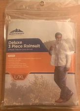 NorthWest Territory 3-Pc Deluxe PVC Rainsuit/Rain Coat, Size L/XL New