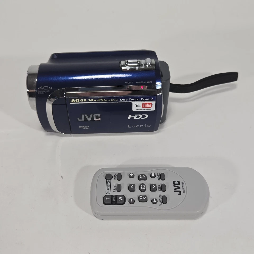 JVC Everio GZ-MG630SU HDD Video Camera Camcorder w Charger Battery Tested Works - Image 3 of 4
