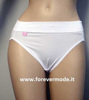 3 Women's Slips Tramonte In Stretch Cotton With High Waist Band Art 410