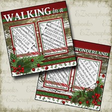 WALKING In A Winter Wonderland - 2 Premade Scrapbook Pages - EZ Layout 2522