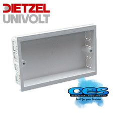 Univolt SLB2 2 Gang Double Accessory Back Box Dado Trunking Chamfered Edge 