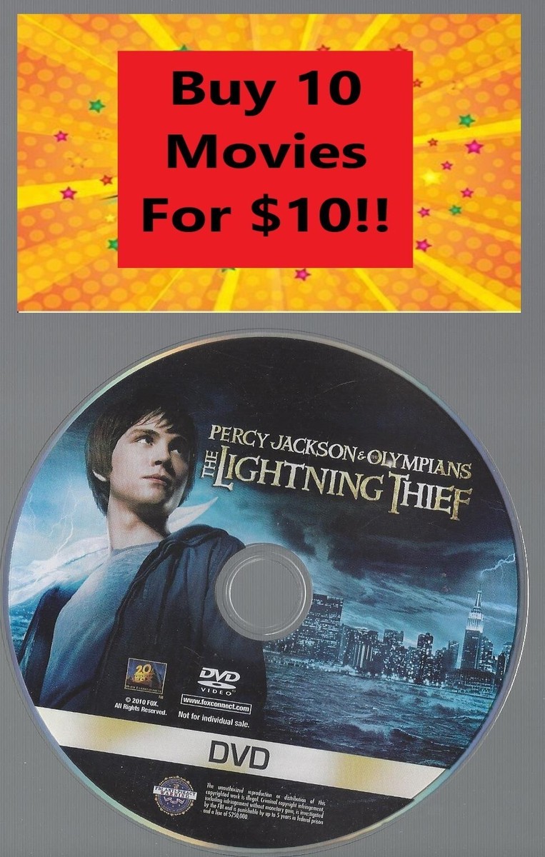 Percy Jackson the Olympians: the Lightning Thief (DVD) DISC ONLY NO COVER  ART