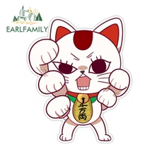 EARLFAMILY 5.1" Kawaii Turbo Granny Cat Furry Anime Car Stickers Creative Decals