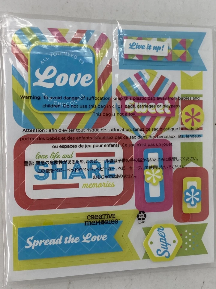 Creative Memories CANDY SHOP Pegatinas en Capas Shoppe 2 Hojas Foto 3 de 3