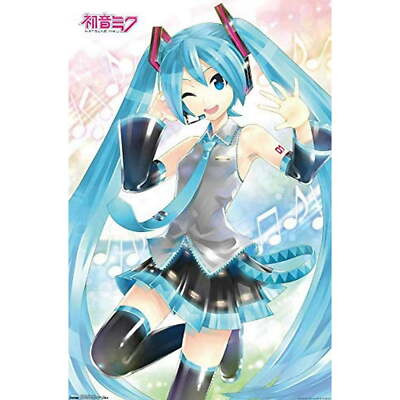 Hatsune Miku - Waving Wall Poster, 22.375'' x 34'', Unframed Version