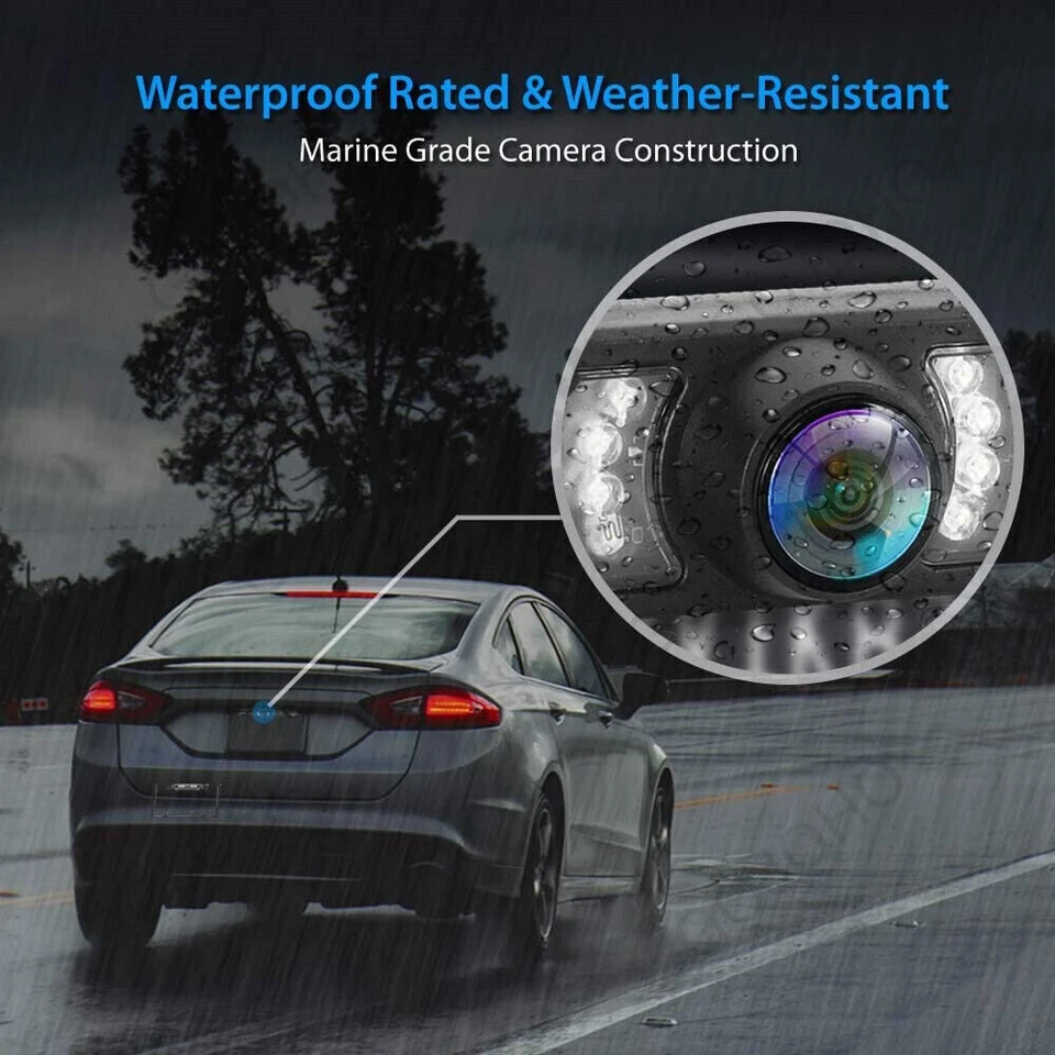 170° Car Rear View Reverse Backup Parking Camera HD Night Vision Waterproof 7LED - Image 4 of 4
