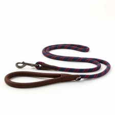 Reddy Red  Navy Rope Dog Leash, 6 ft. Original, Red  Navy