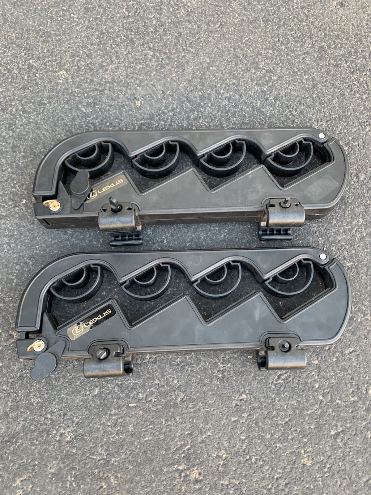 Lexus Ski & Snowboard Roof Rack Pair of with Keys | Genuine OEM | Black ...