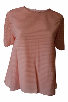 BALENCIAGA Ballett-Top Seidenmischung rosa Nadelstreifen (IT42 | UK 10)