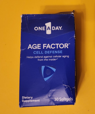One A Day Age Factor Cell Defense Supplement 30 Softgels Exp 03/26