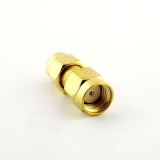 1x Connector RP-SMA Male Jack to RP-SMA Male Both Female Pin Straight RF Adapter