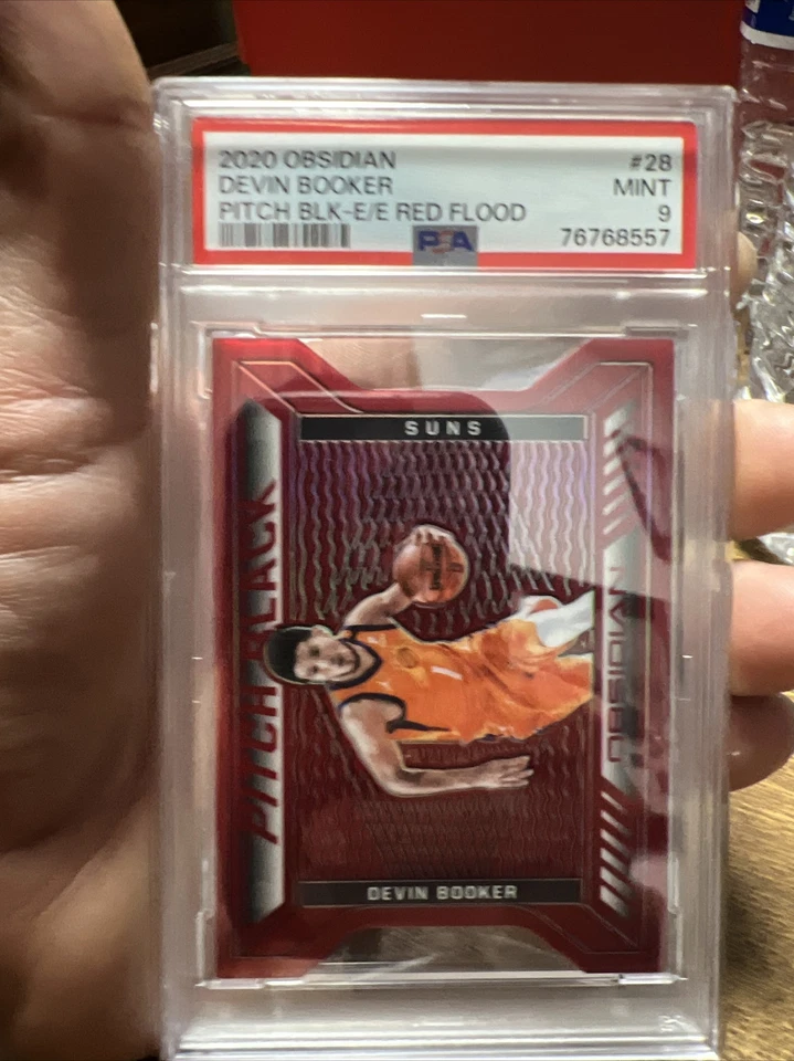 2020 Obsidian Devin Booker Pitch Black Red Flood Psa 9 - Image 3 of 4