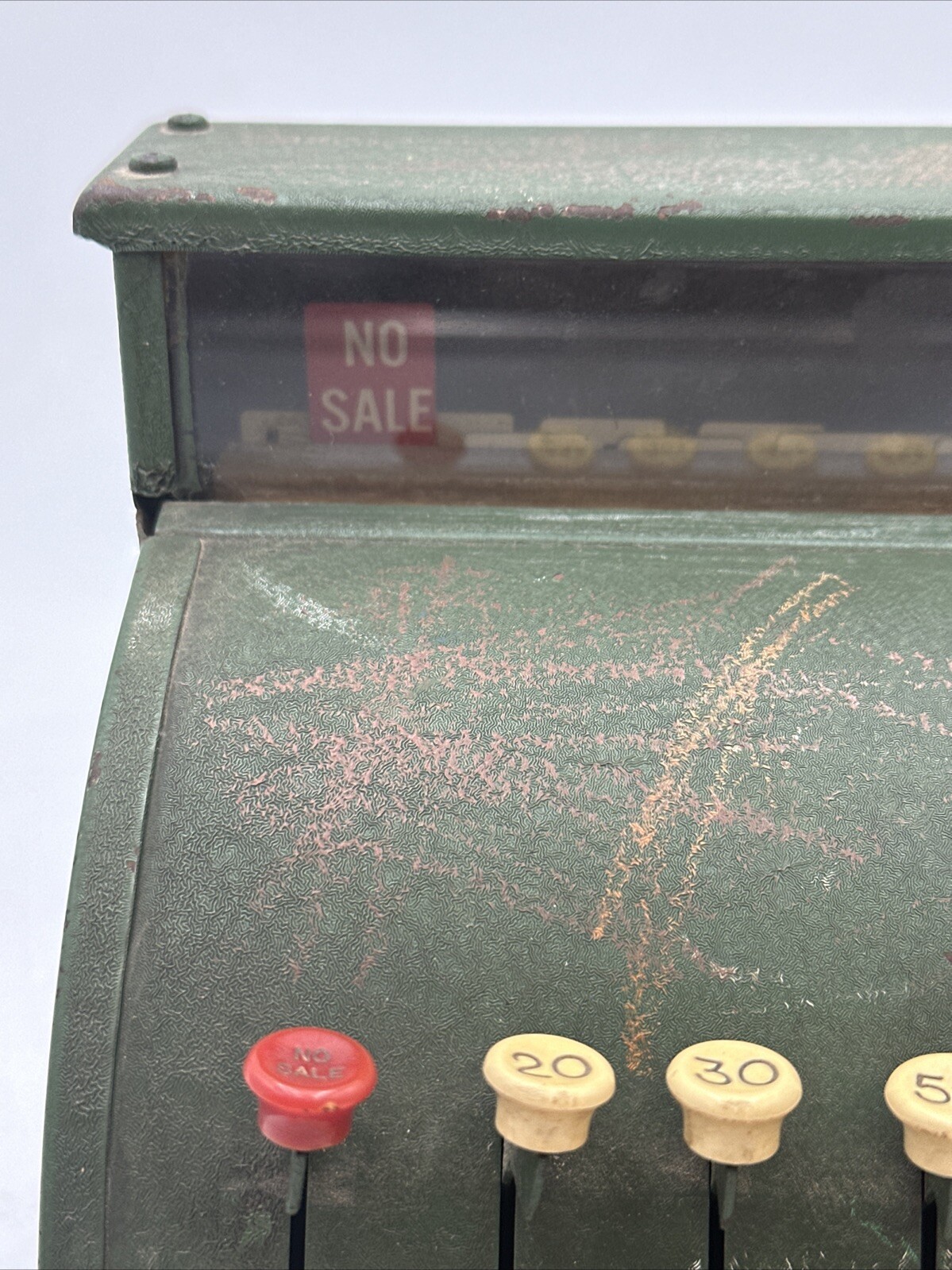 как выглядит Vntg Tom Thumb Toy Cash Register Green Metal 1950 Western Stamping Co USA Works фото